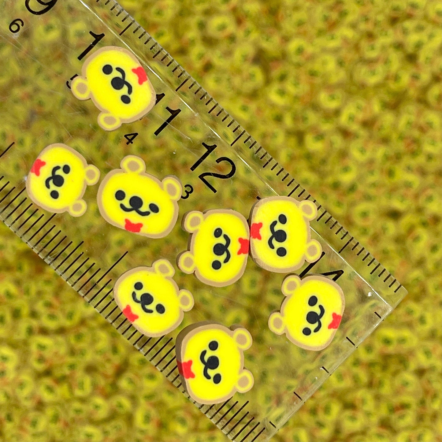 FAKE 5MM/10MM Yellow Honey Bear, Animal Polymer Clay Sprinkle (NOT EDIBLE)D34-14