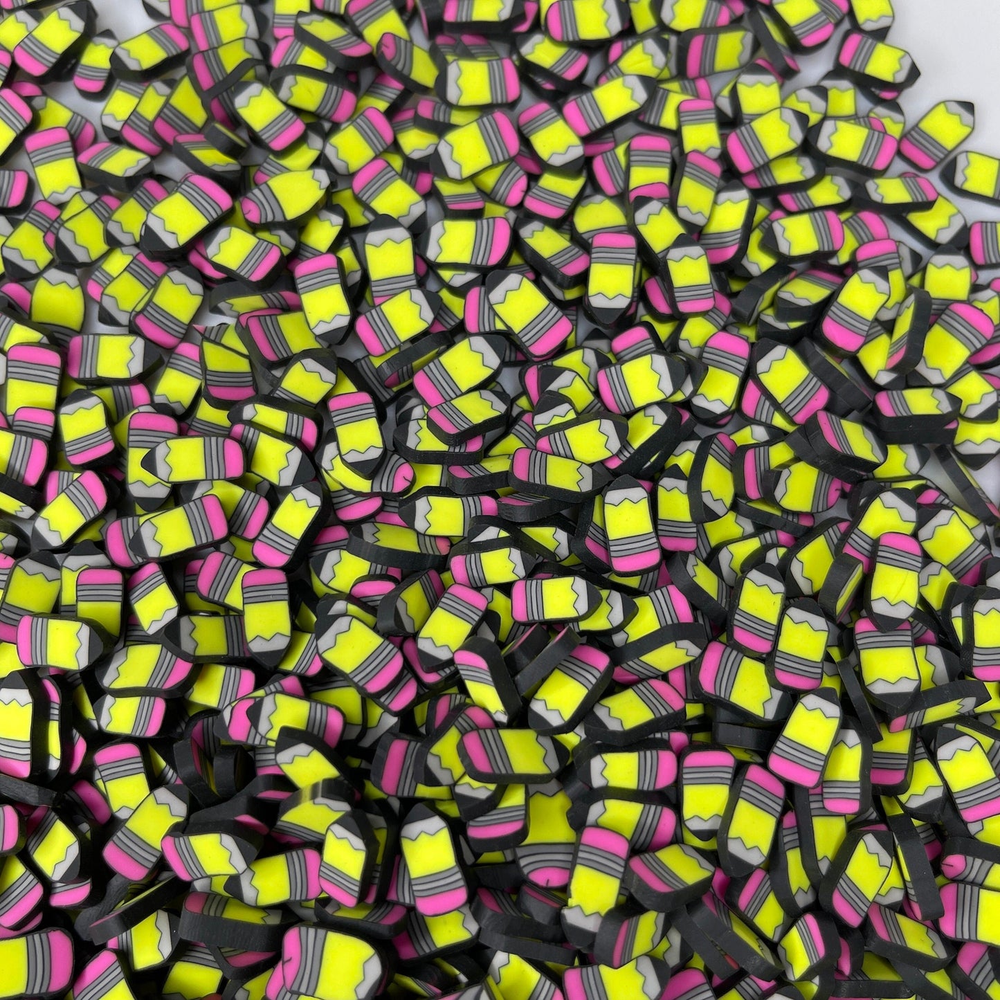 FAKE 5MM/10MM Yellow Pencil, School Polymer Clay Sprinkle (NOT EDIBLE) D46-28
