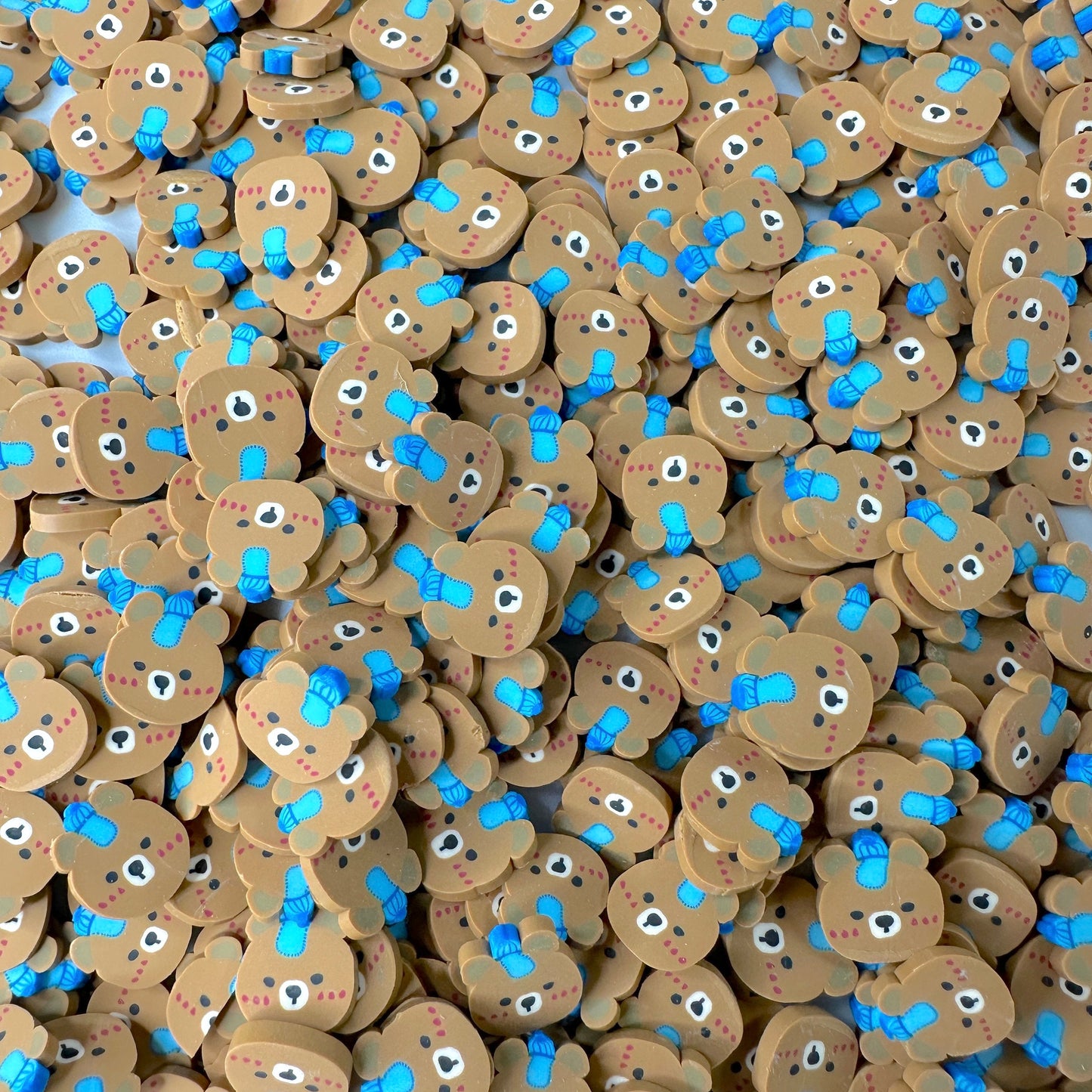 FAKE 5MM/10MM Winter Brown Bear, Animal Polymer Clay Sprinkle (NOT EDIBLE) D2-06
