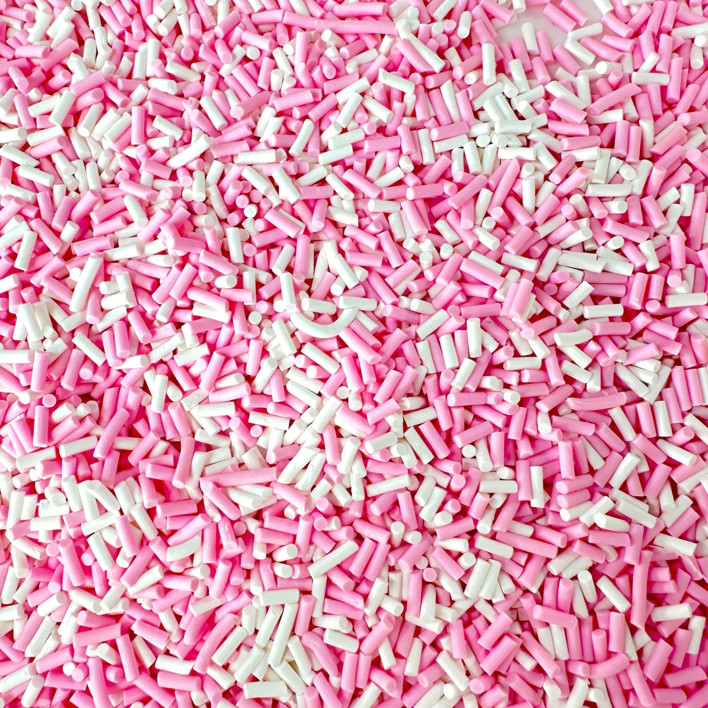 FAKE Ballerina Pink White Polymer Clay Sprinkle Pieces Mix (NOT EDIBLE) D1-02
