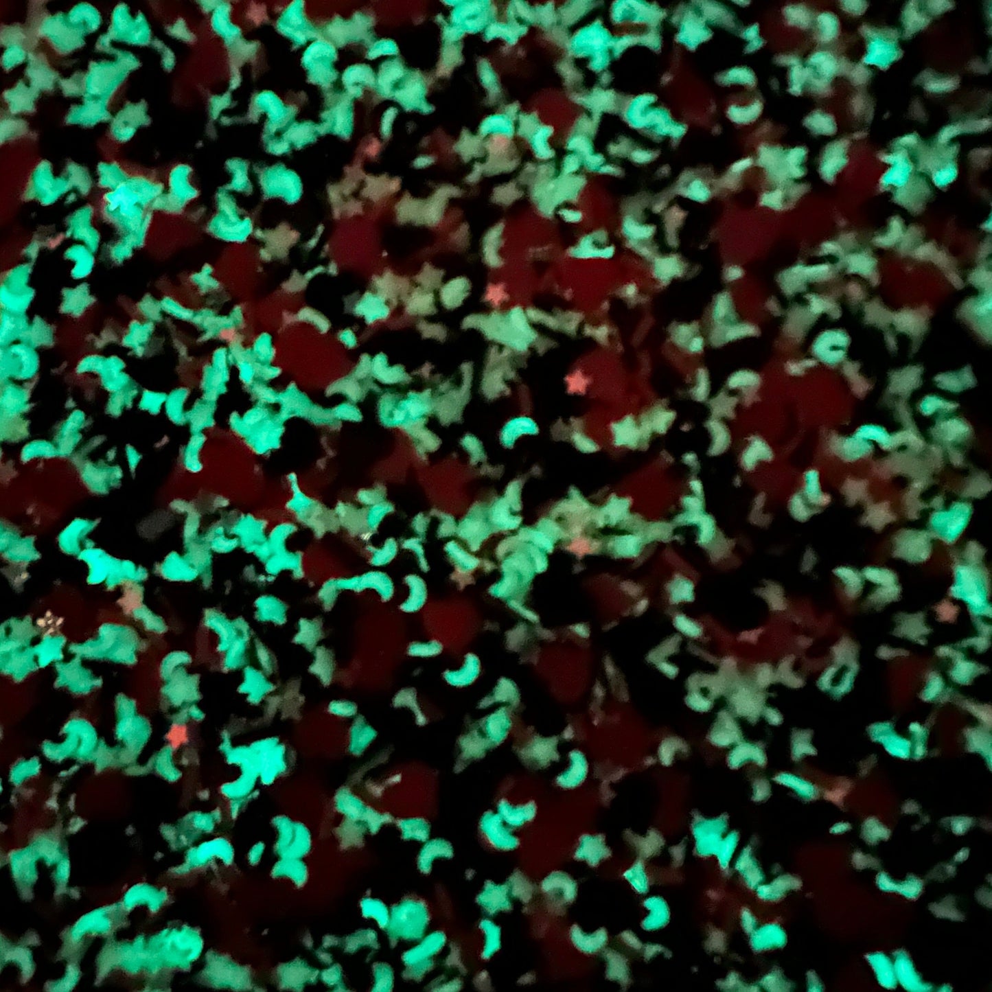 FAKE Black Red Glow-in-Dark Galaxy Polymer Clay Sprinkle (NOT EDIBLE) D2-20