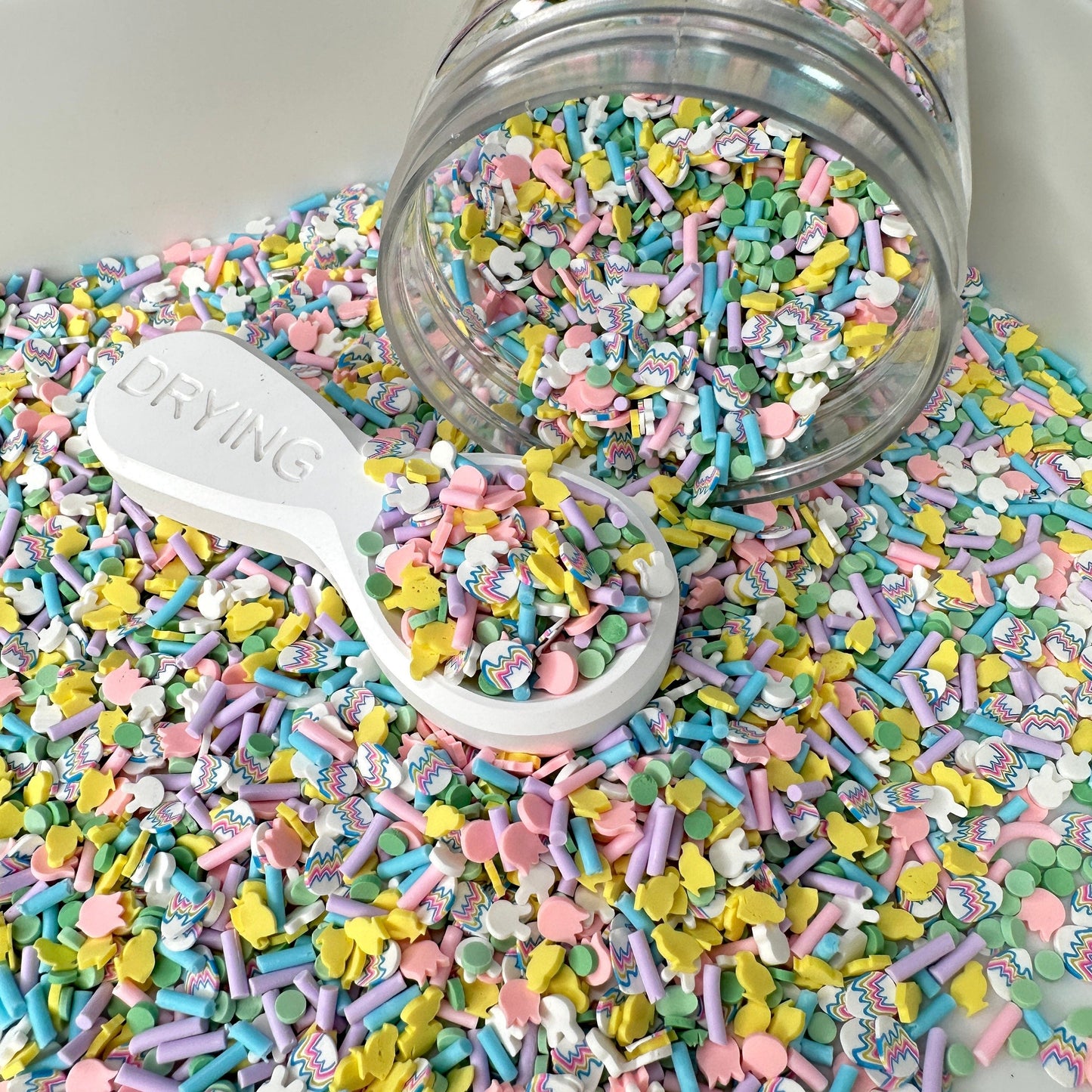 FAKE Bright Easter Bunny, Animal Mix Polymer Clay Sprinkle (NOT EDIBLE) D46-24
