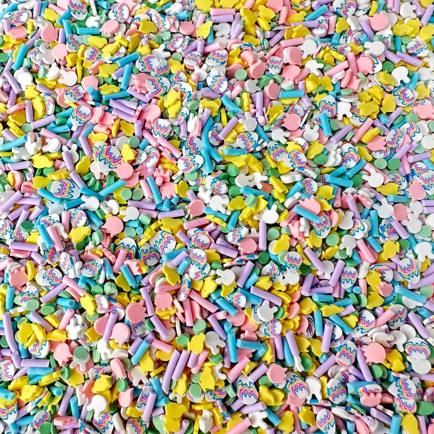 FAKE Bright Easter Bunny, Animal Mix Polymer Clay Sprinkle (NOT EDIBLE) D46-24