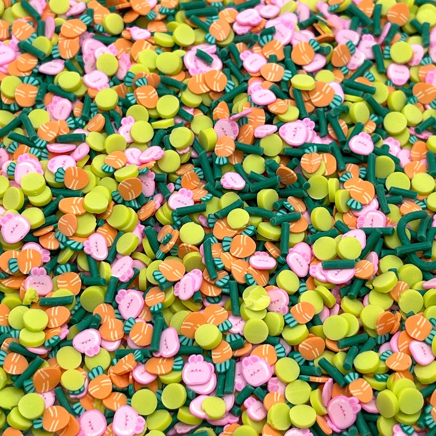 FAKE Bunny Carrot, Animal Polymer Clay Sprinkle Mix (NOT EDIBLE) D11-10