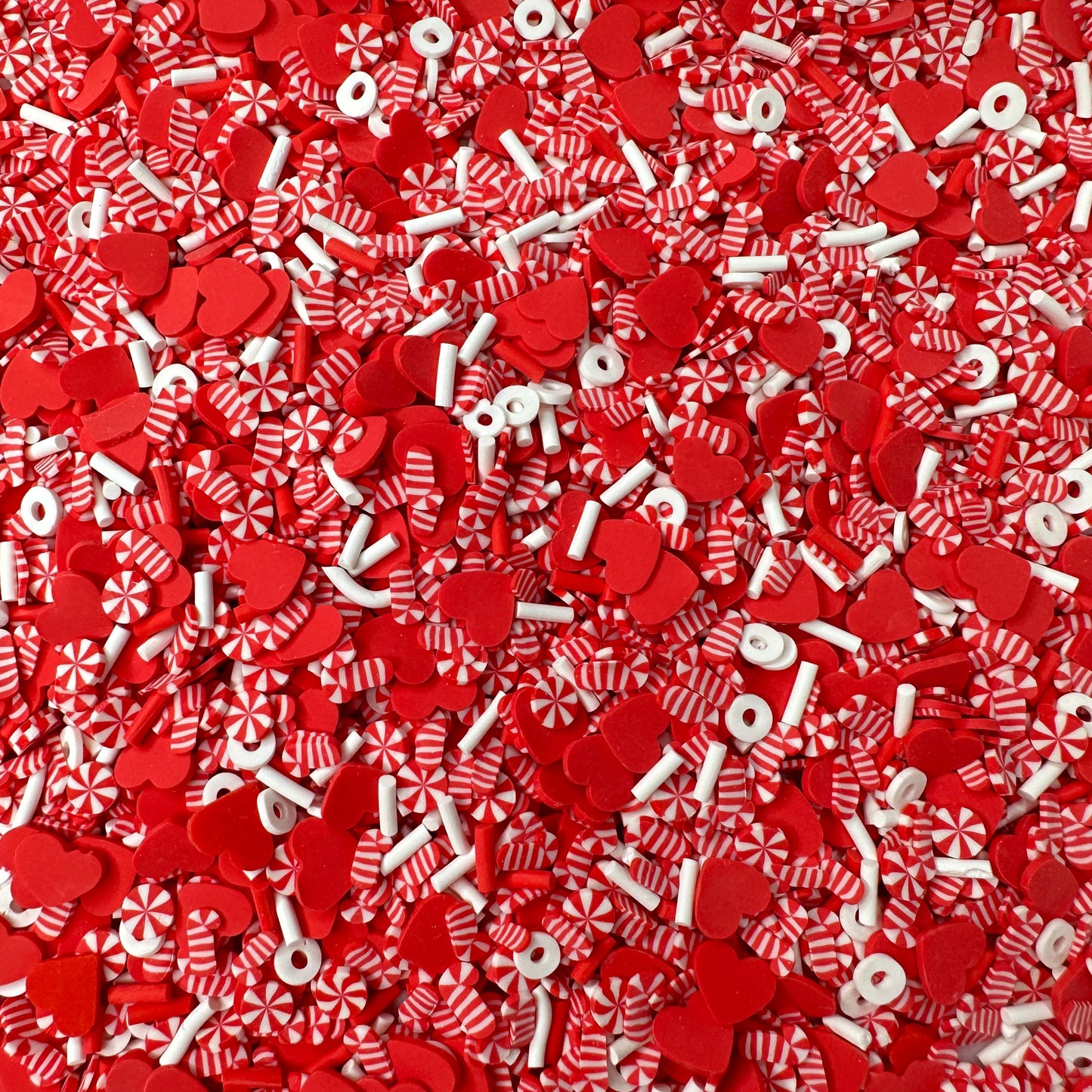 FAKE Candy Cane Love, Christmas Mix Polymer Clay Sprinkle (NOT EDIBLE) D37-11