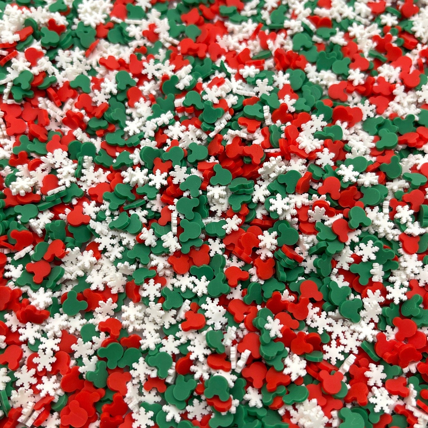 FAKE Dark Christmas Mouse, Animal Polymer Clay Sprinkle Mix (NOT EDIBLE) D31-25