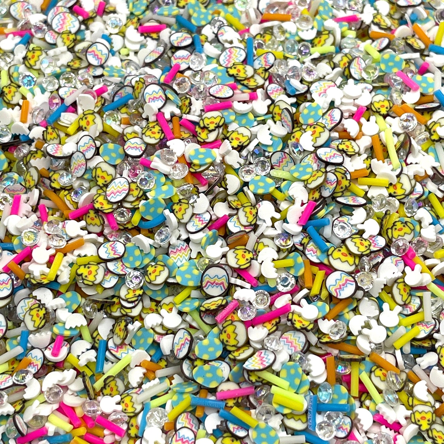 FAKE Colorful Easter with Pearls Polymer Clay Sprinkle Mix (NOT EDIBLE) D7-16