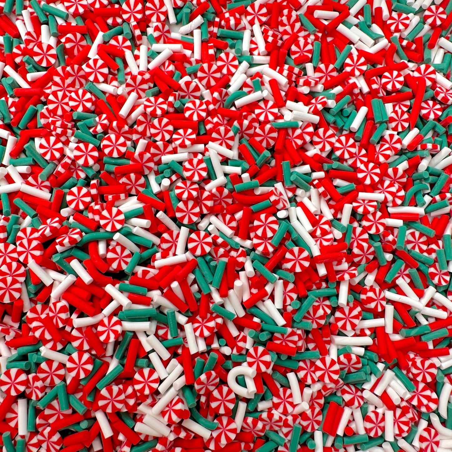 FAKE Dark Green Christmas Peppermint Polymer Clay Sprinkle (NOT EDIBLE) D15-14