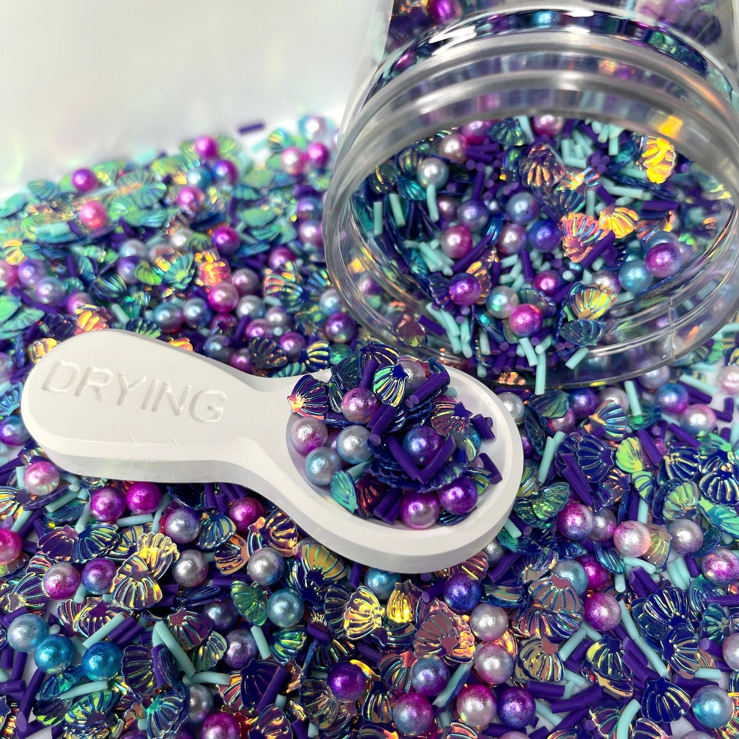FAKE Dark Purple Mermaid, Ocean Polymer Clay Sprinkle Mix (NOT EDIBLE) D46-15
