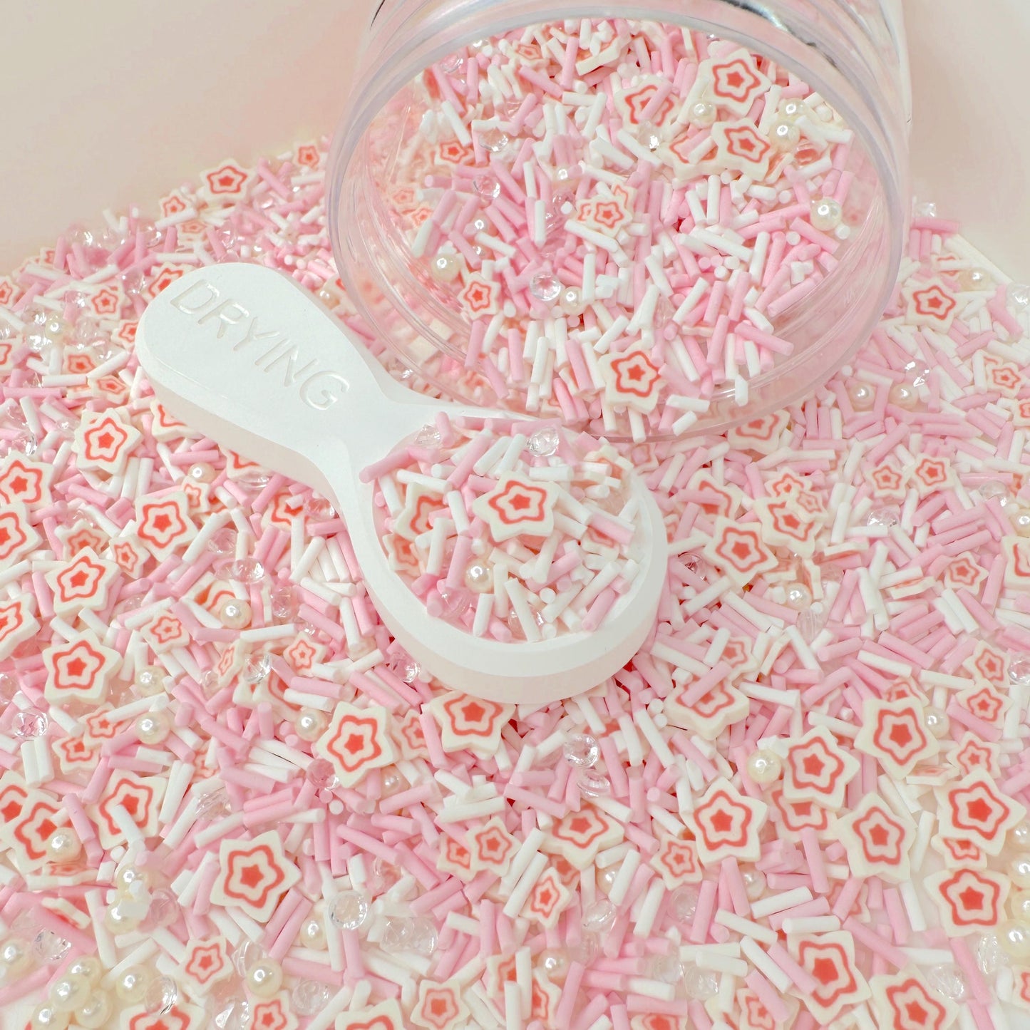 FAKE Double Pink Star Themed Polymer Clay Sprinkle Mix (NOT EDIBLE) D25-13