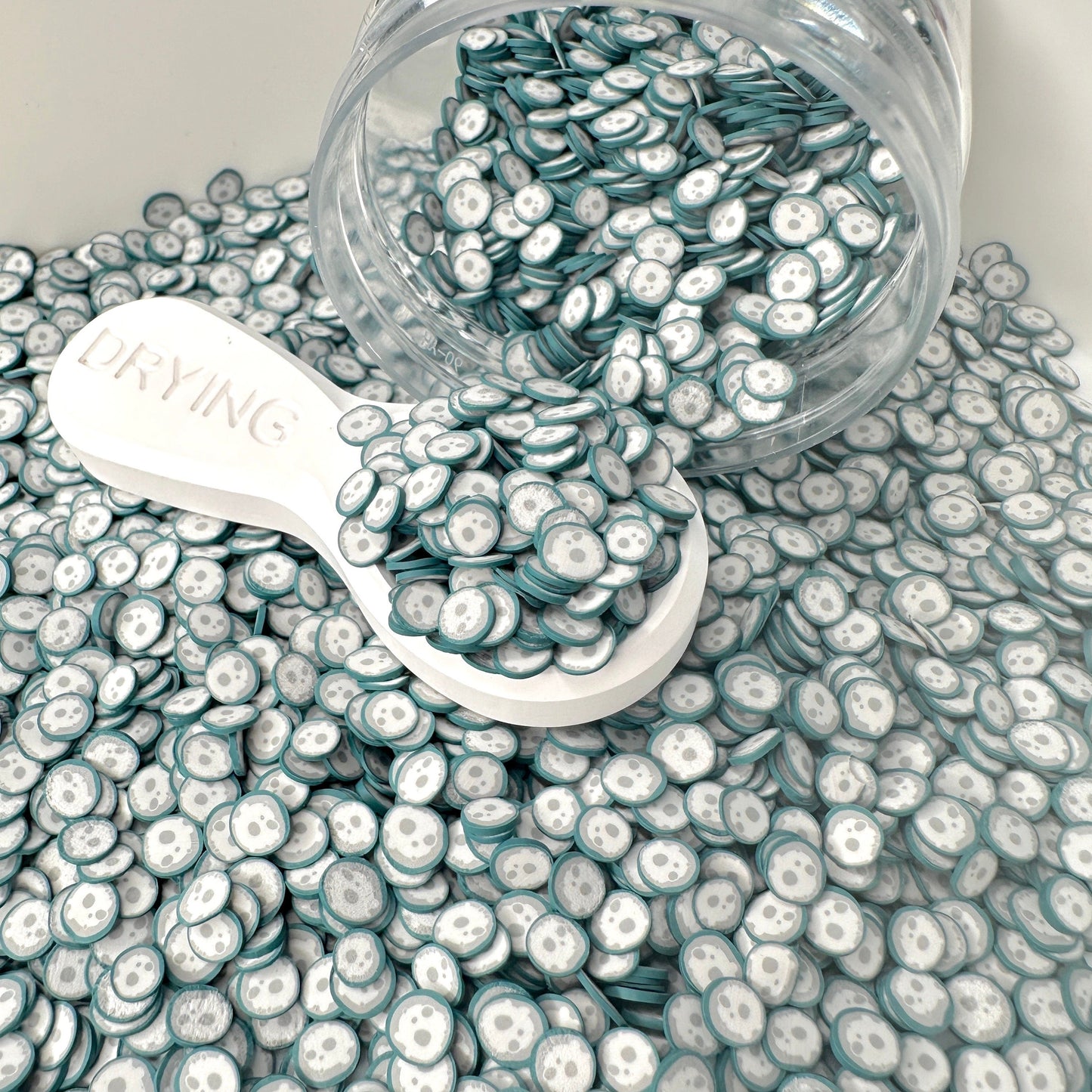 FAKE Full Moon, Space Polymer Clay Sprinkle (NOT EDIBLE, 5MM/10MM) D34-04