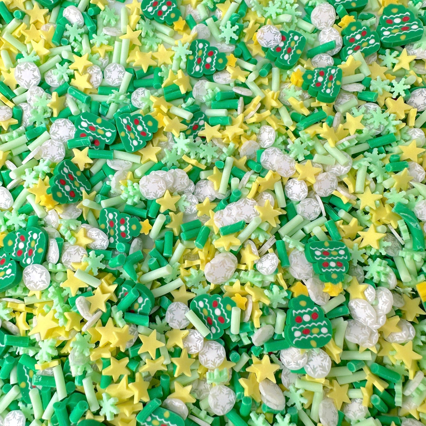 FAKE Green Christmas Polymer Clay Sprinkle Mix (NOT EDIBLE) D26-14