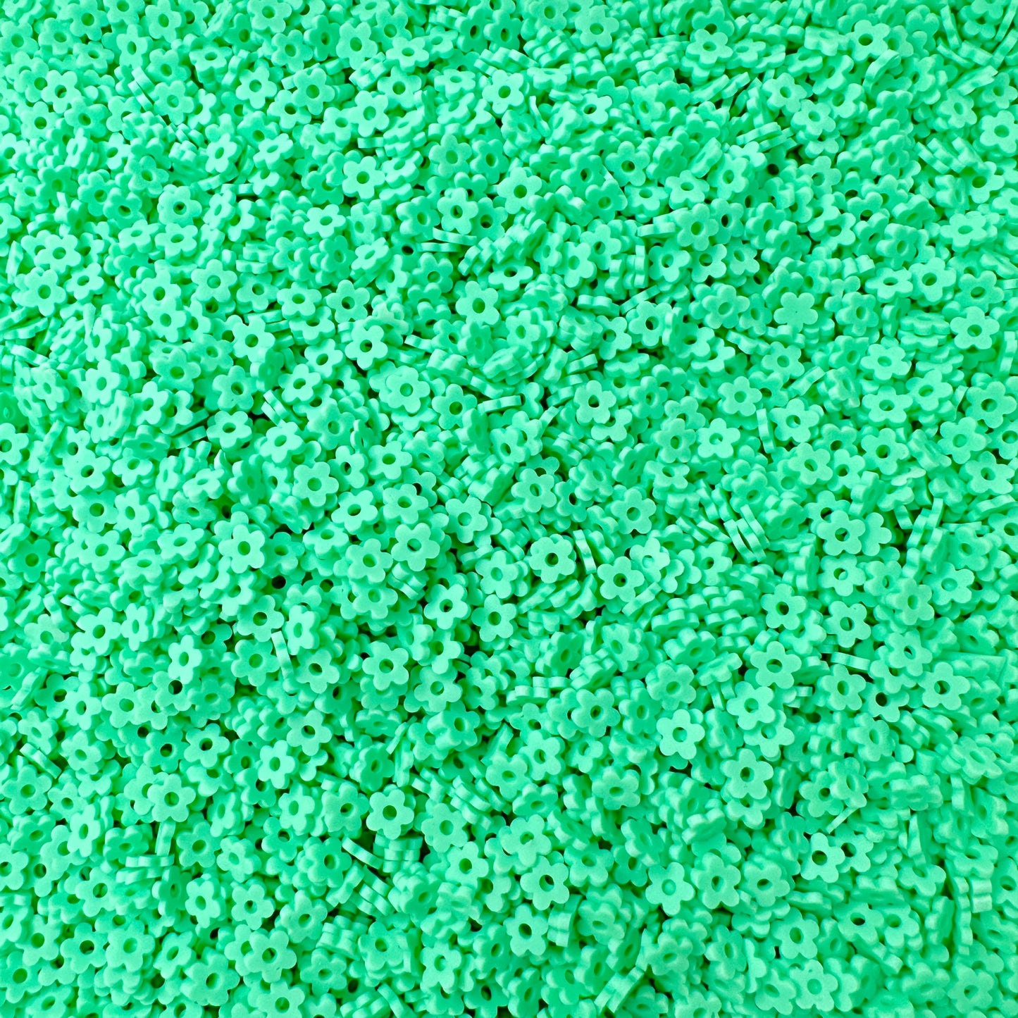 FAKE Green Daisy Flower Outline,Floral Polymer Clay Sprinkle (NOT EDIBLE) D38-13