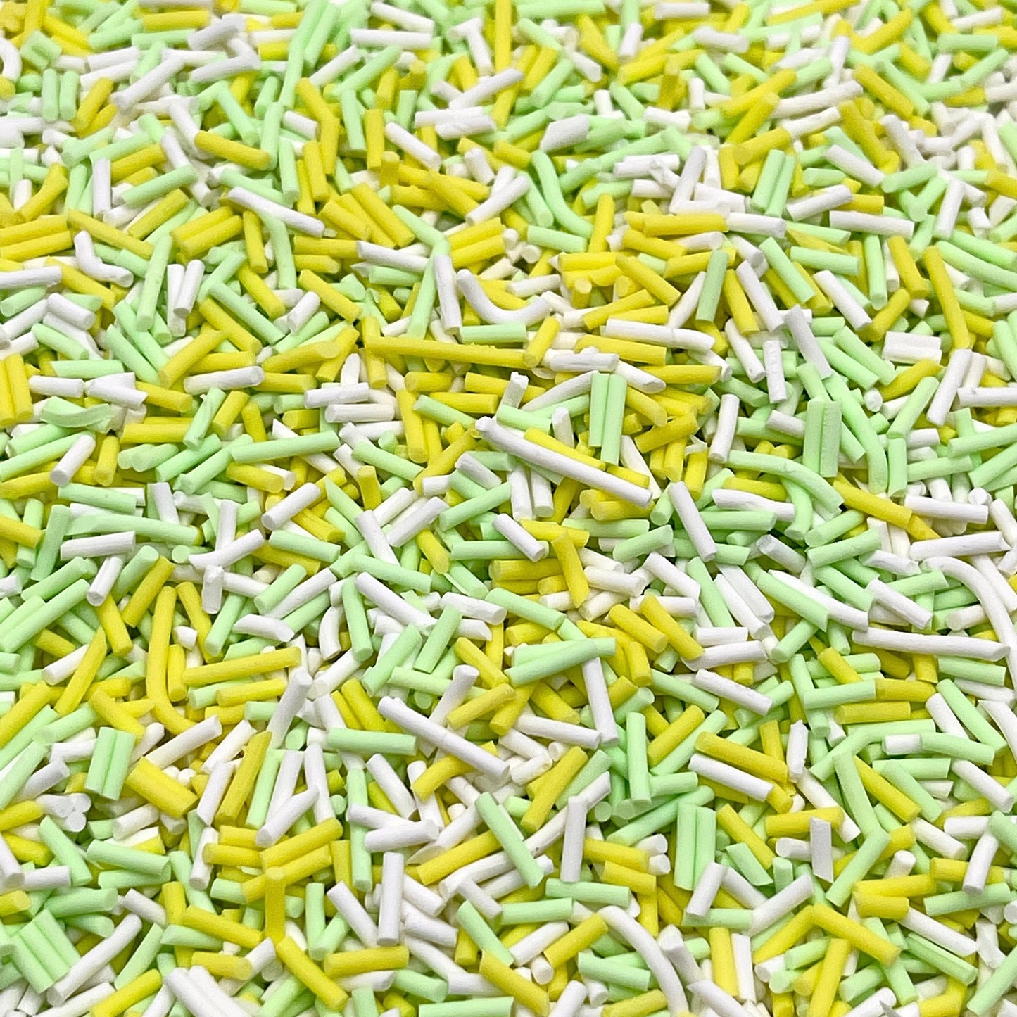 FAKE Green Yellow Polymer Clay Sprinkle Pieces Mix (NOT EDIBLE) D11-06