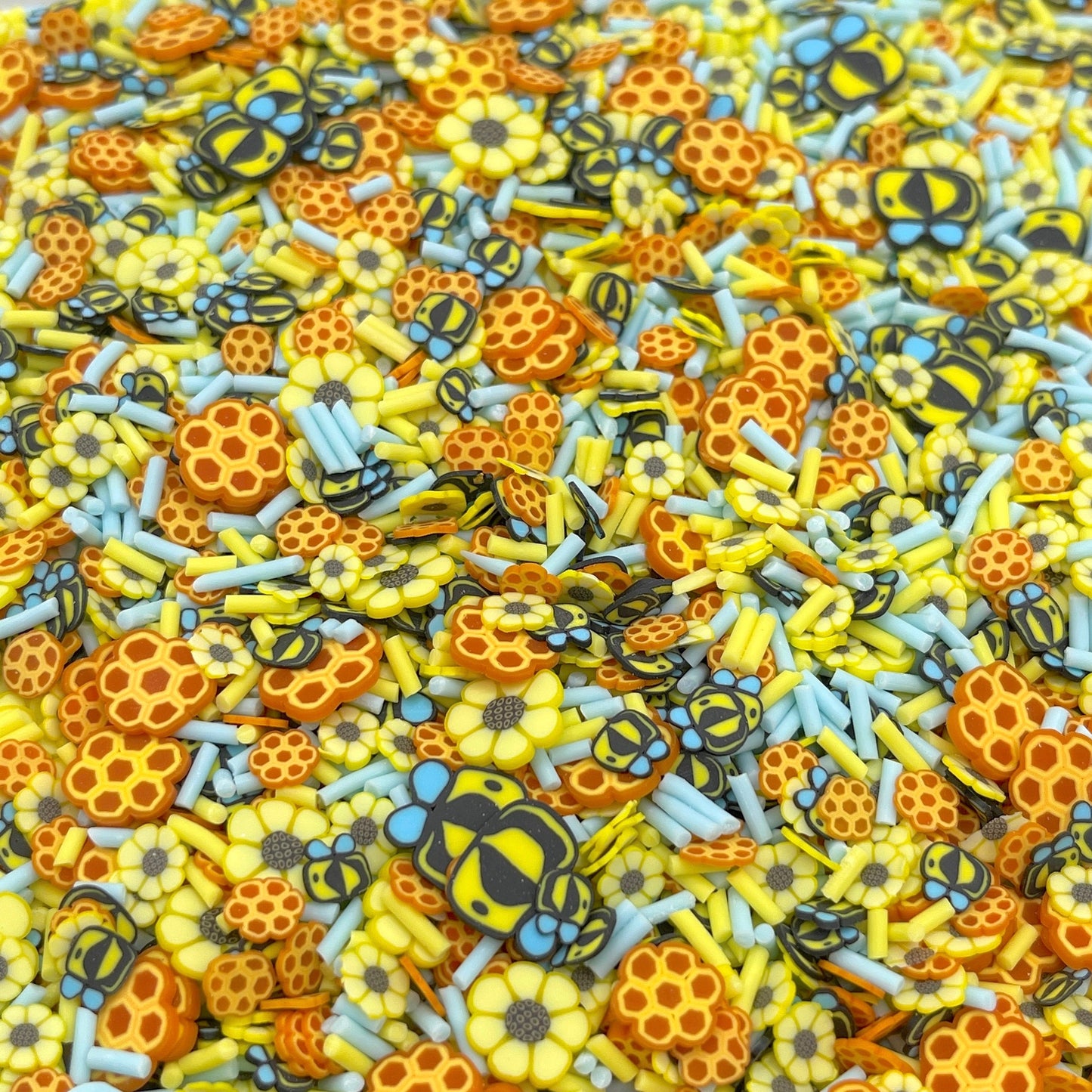 FAKE Honeycomb Bee Summer, Animal Polymer Clay Sprinkle Mix (NOT EDIBLE) D5-12