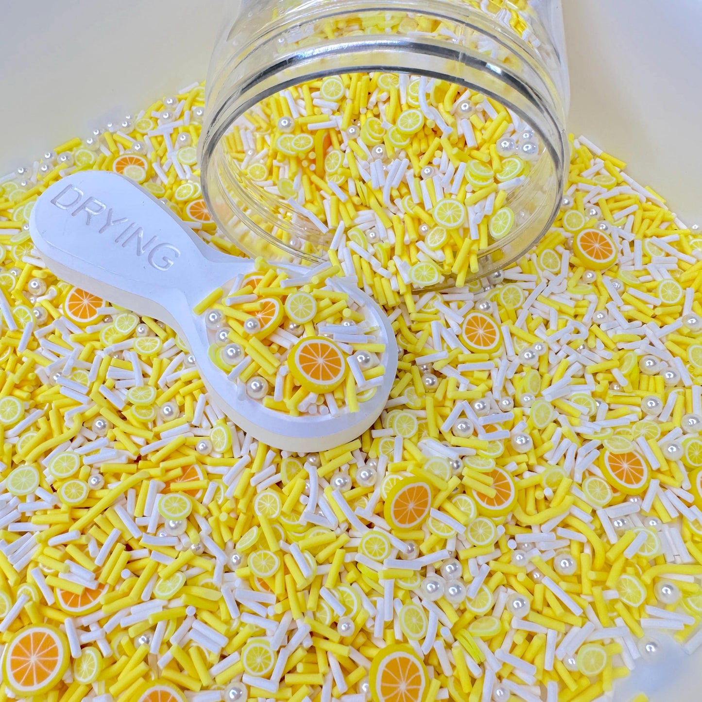 FAKE Lemon Citrus Fruit Polymer Clay Sprinkle Mix (NOT EDIBLE) D37-08