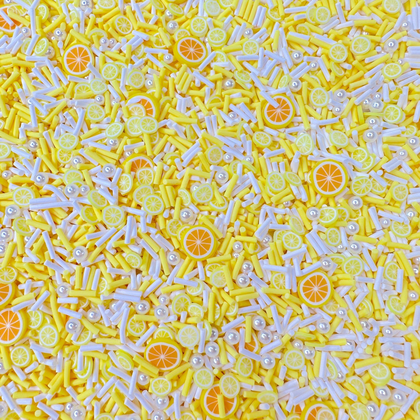FAKE Lemon Citrus Fruit Polymer Clay Sprinkle Mix (NOT EDIBLE) D37-08
