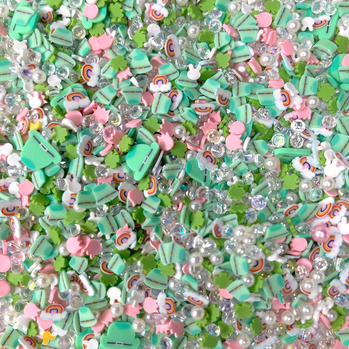 FAKE Leprechaun Spring Polymer Clay Sprinkle Pearl Mix (NOT EDIBLE) D43-21