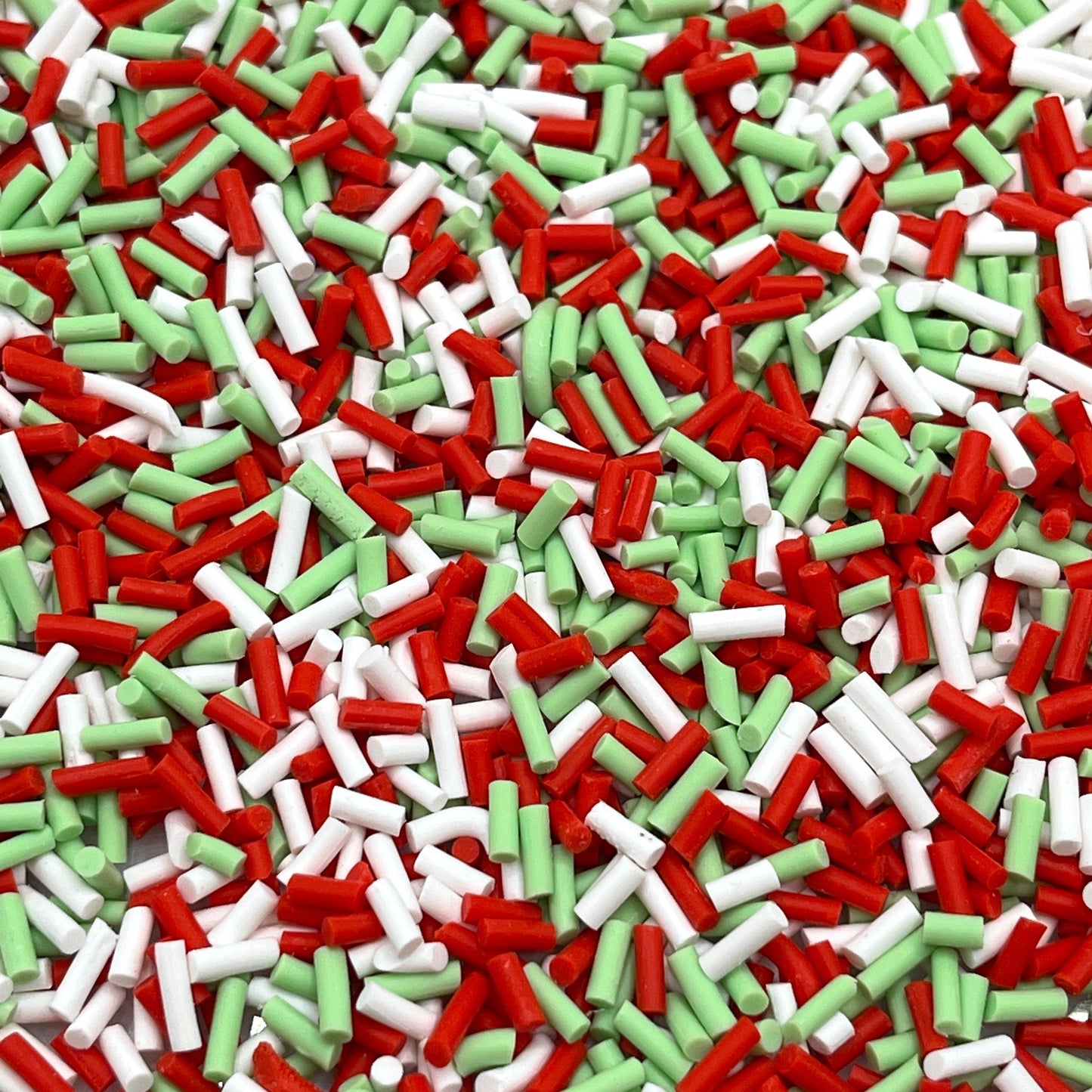 FAKE Light Green Christmas Polymer Clay Sprinkle Pieces Mix (NOT EDIBLE) D11-18