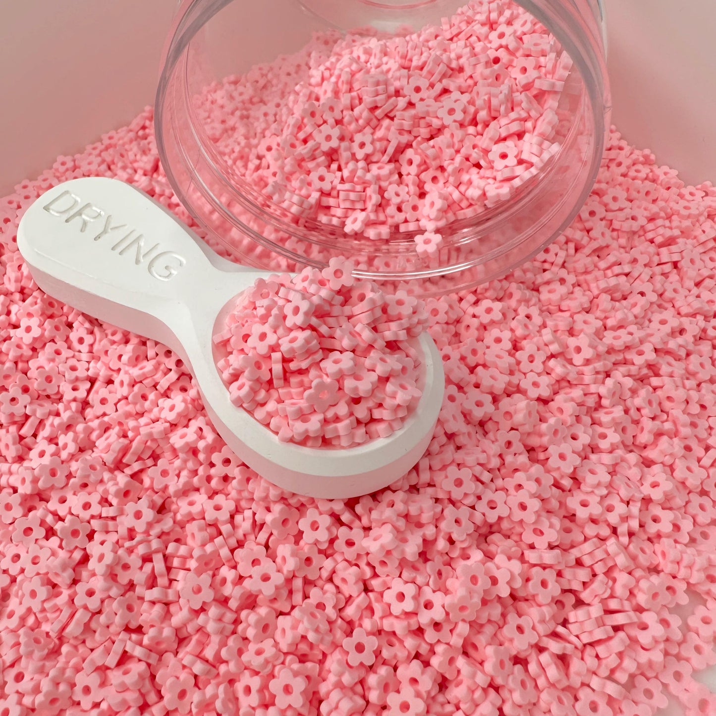 FAKE Light Pink Daisy Flower, Floral Polymer Clay Sprinkle (NOT EDIBLE) D38-17