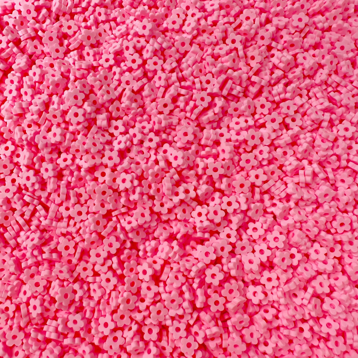 FAKE Light Pink Daisy Flower, Floral Polymer Clay Sprinkle (NOT EDIBLE) D38-17