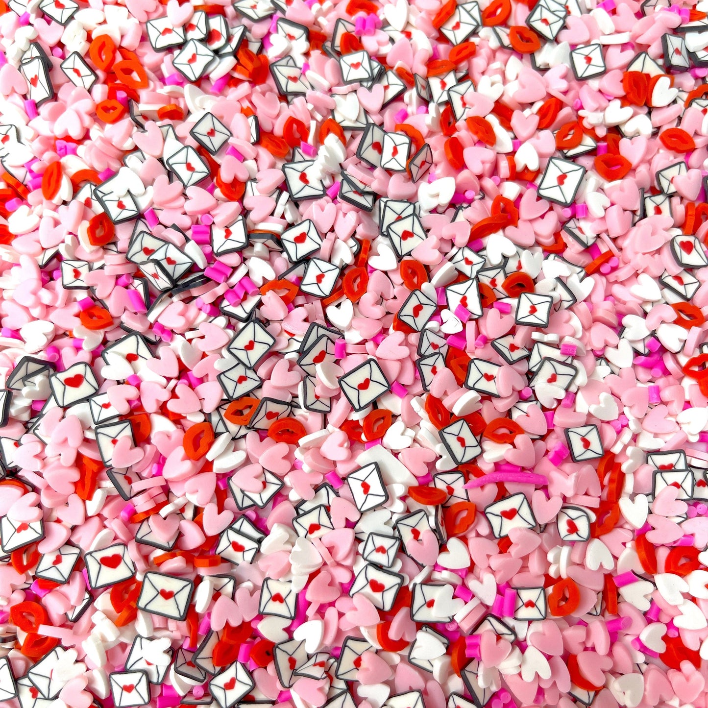 FAKE Love Letter, Valentine's Themed Polymer Clay Sprinkle (NOT EDIBLE) D16-25