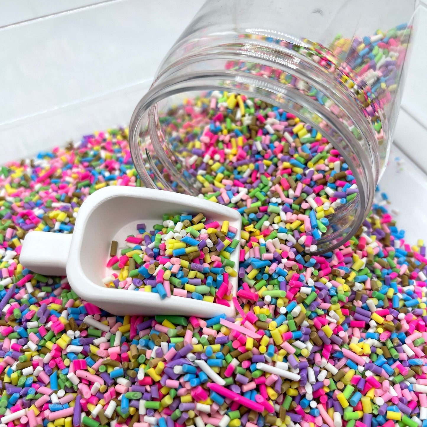FAKE Mixed Color Polymer Clay Sprinkle Pieces Mix (NOT EDIBLE) D11-36