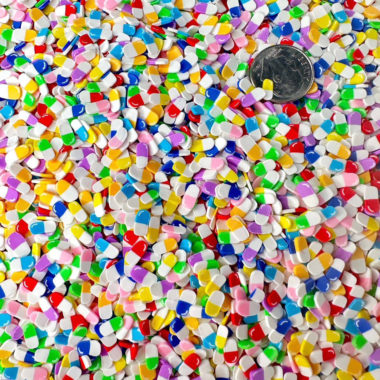 FAKE Mixed Color Pills, Medical Polymer Clay Sprinkle (NOT EDIBLE, 5MM/10MM)