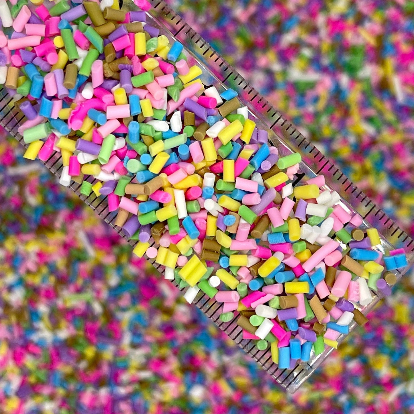 FAKE Mixed Color Polymer Clay Sprinkle Pieces Mix (NOT EDIBLE) D11-36