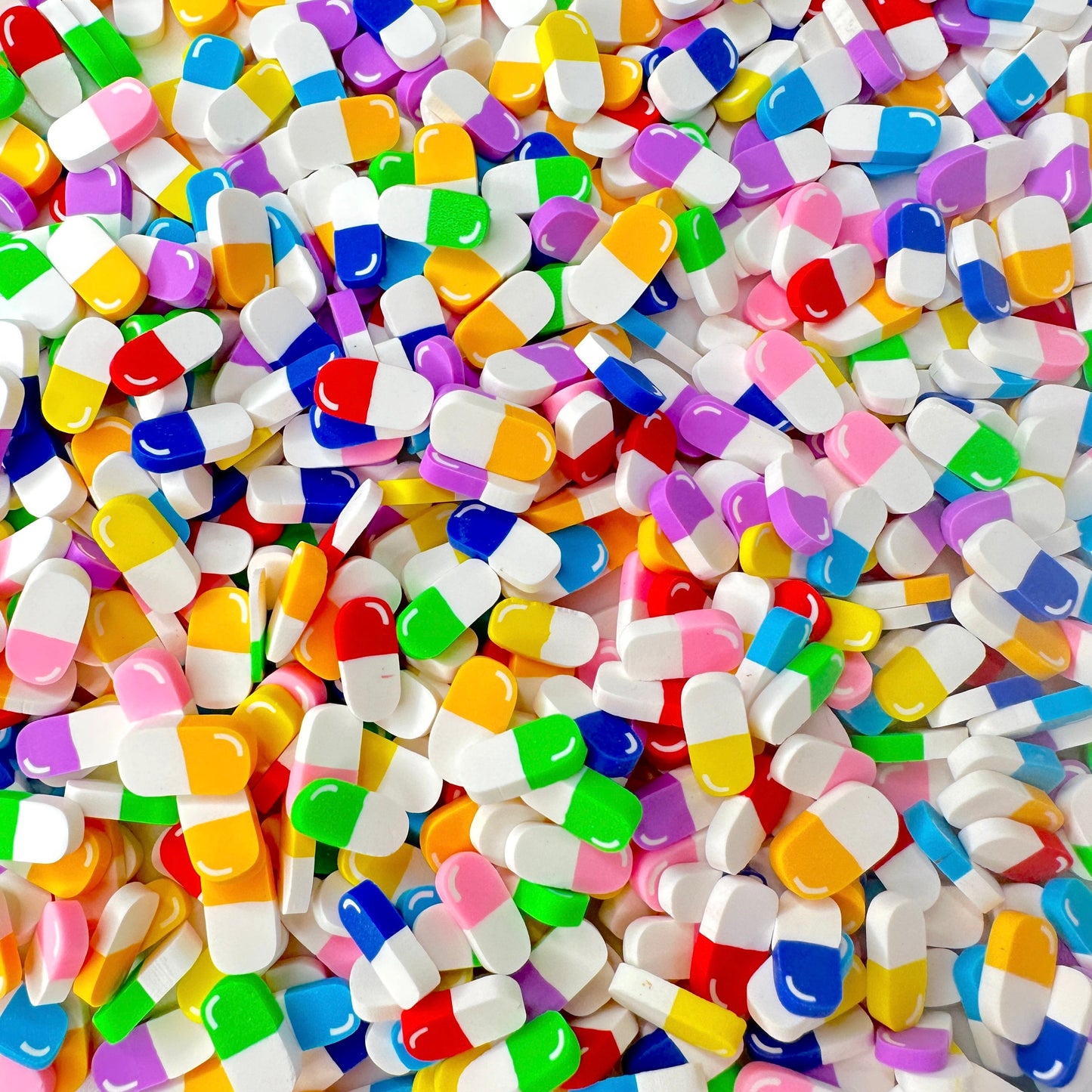 FAKE Mixed Color Pills, Medical Polymer Clay Sprinkle (NOT EDIBLE, 5MM/10MM)