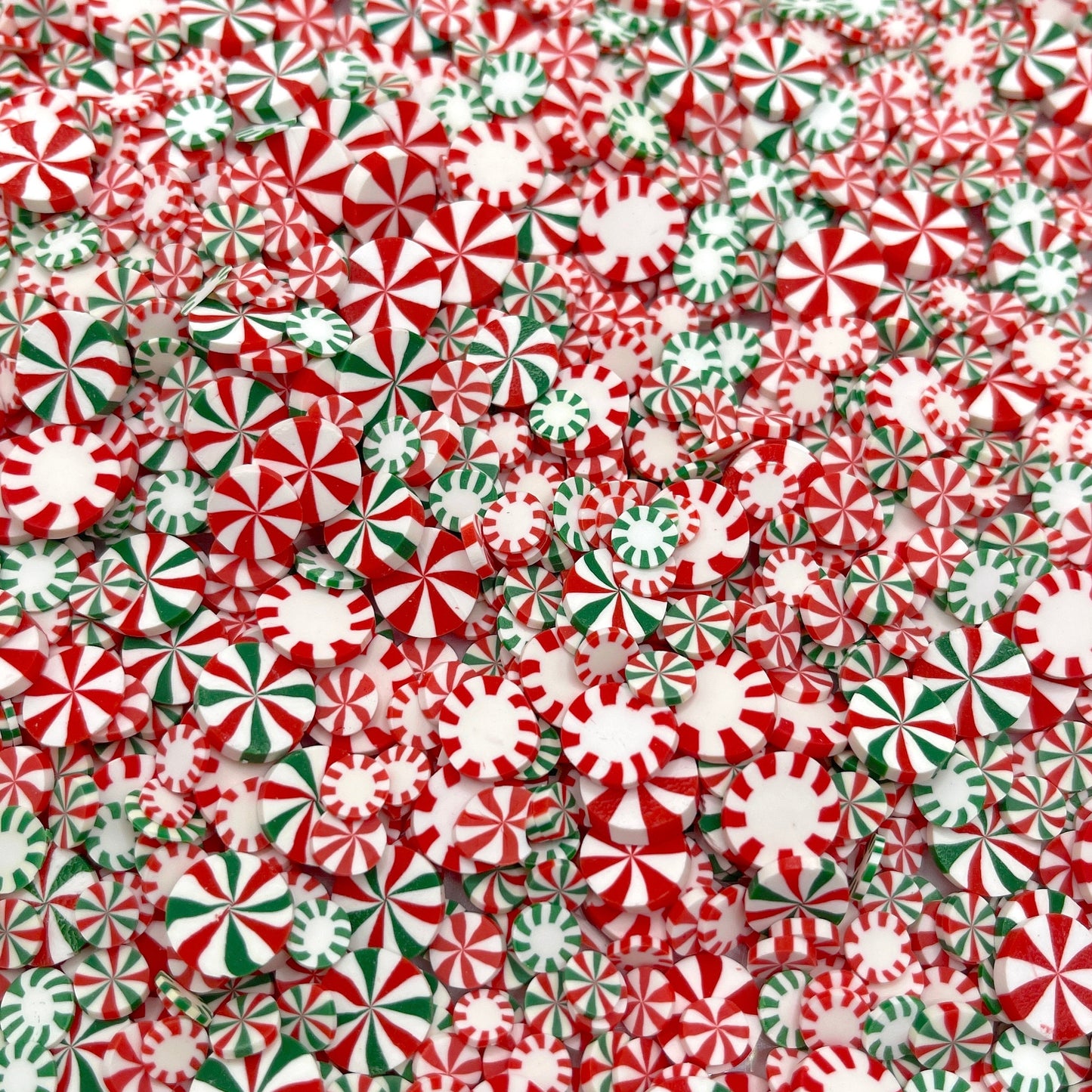 FAKE Mixed Peppermint Christmas Polymer Clay Sprinkles (NOT EDIBLE) D3-06