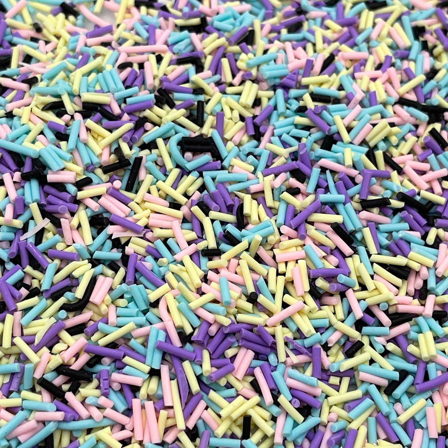 FAKE Mixed Pastel Black Polymer Clay Sprinkle Pieces Mix (NOT EDIBLE) D11-14