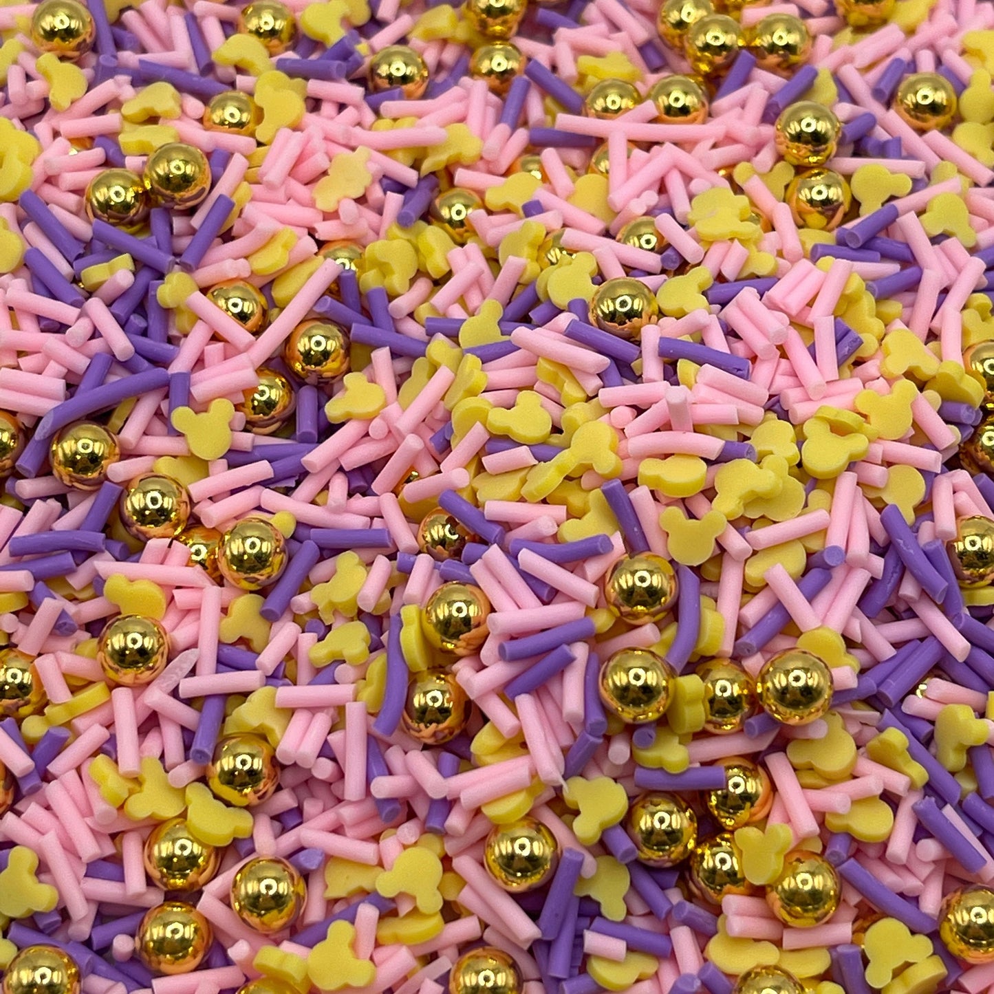 FAKE Pink Purple Mouse Head, Animal Polymer Clay Sprinkle Mix (NOT EDIBLE) D6-13