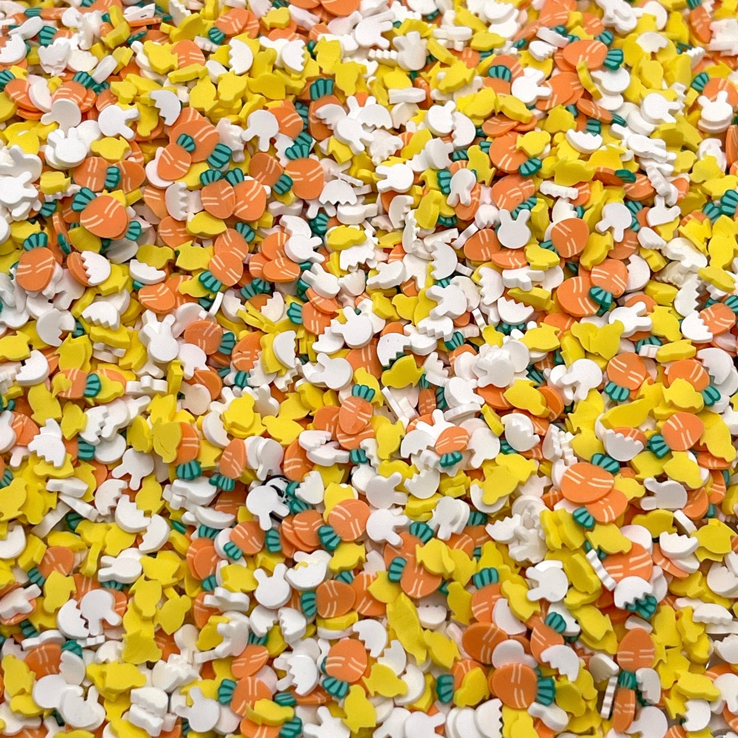 FAKE Orange Bunny Easter, Animal Polymer Clay Sprinkle Mix (NOT EDIBLE) D9-16