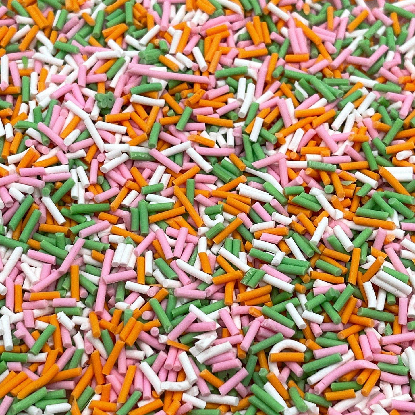 FAKE Orange Green Pink Polymer Clay Sprinkle Pieces Mix (NOT EDIBLE) D11-25