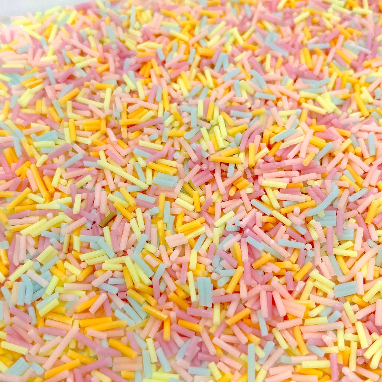FAKE Pale Pastel Colored Polymer Clay Sprinkle Pieces Mix (NOT EDIBLE) D11-23