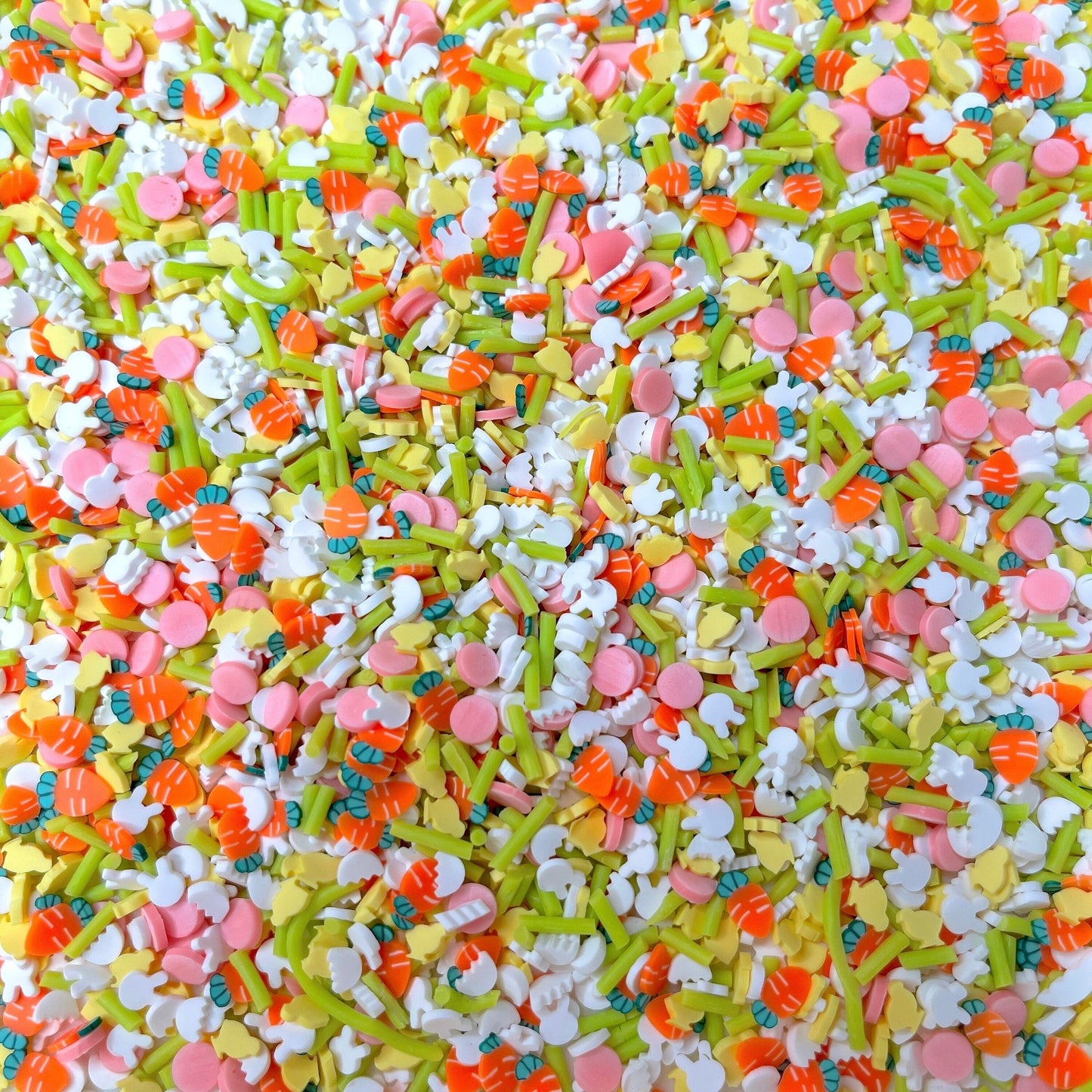 FAKE Pastel Easter Bunny, Animal Polymer Clay Sprinkle Mix (NOT EDIBLE) D15-21