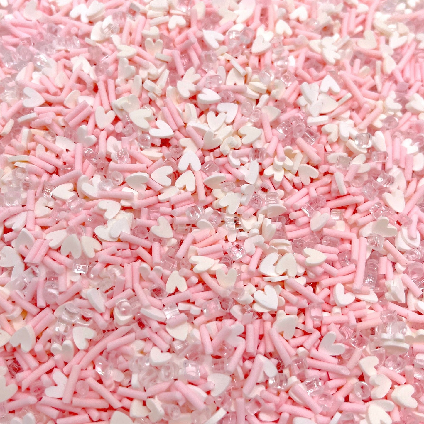 FAKE Pink Ice Love Faux Ice Polymer Clay Sprinkle Mix (NOT EDIBLE) D4-07