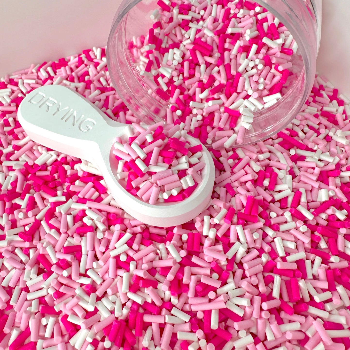 FAKE Pink Party Themed Polymer Clay Sprinkle Pieces Mix (NOT EDIBLE) D1-01
