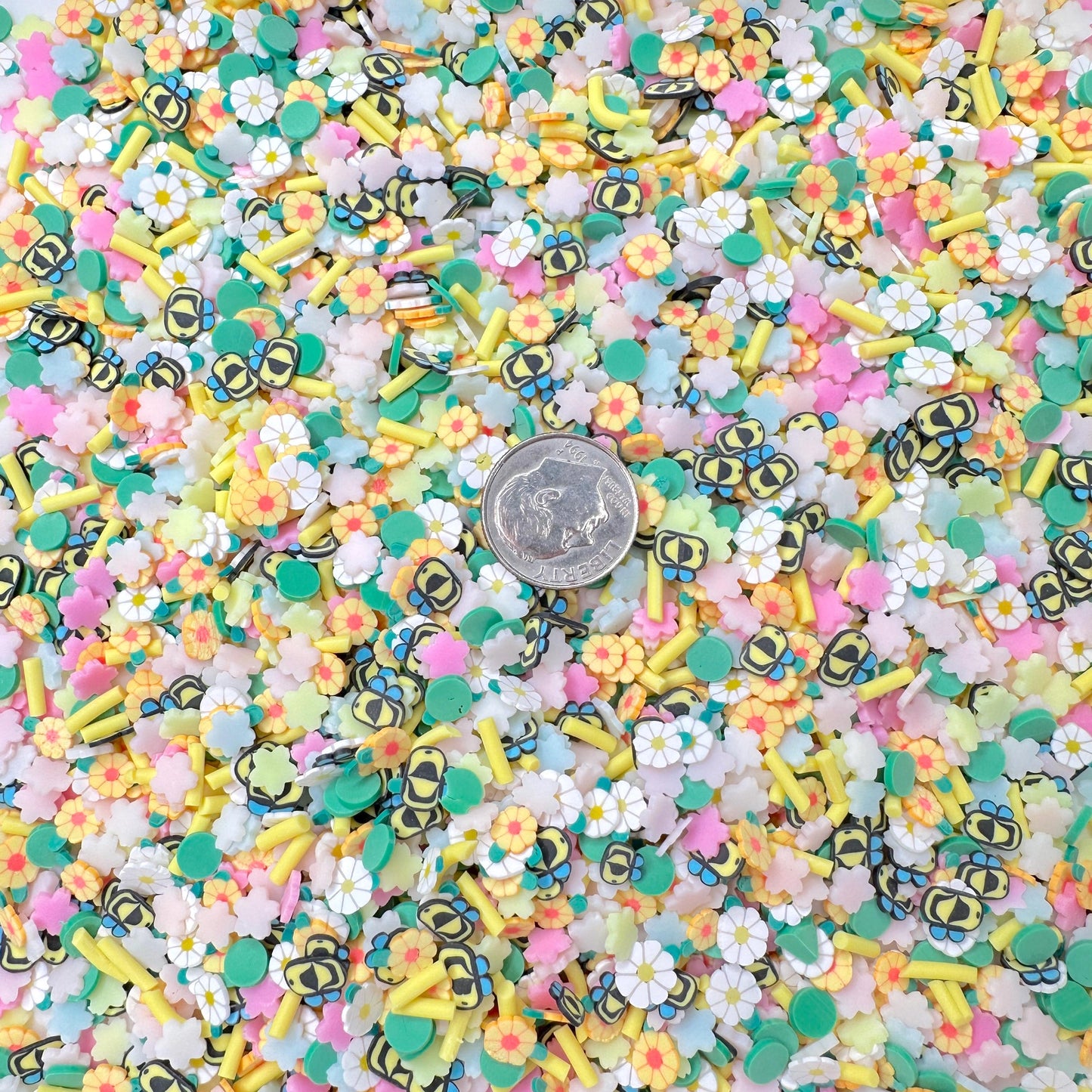 FAKE Pollen Season, Floral Themed Polymer Clay Sprinkle Mix (NOT EDIBLE) D37-15