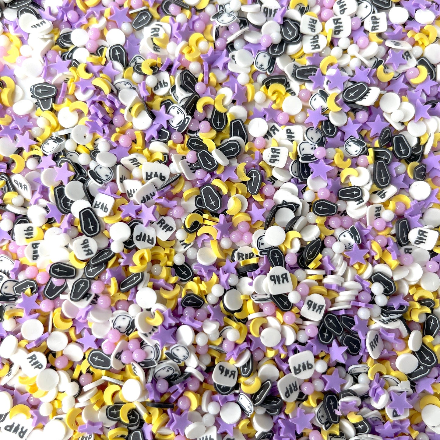 FAKE Purple Graveyard, Halloween Polymer Clay Sprinkle Mix (NOT EDIBLE) D47-26