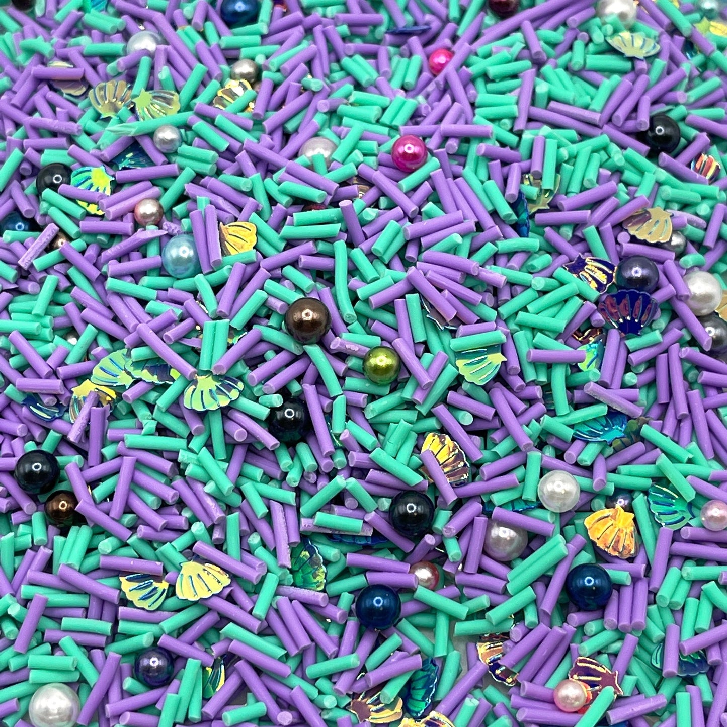 FAKE Purple Mermaid Themed Polymer Clay Sprinkle Mix (NOT EDIBLE) D6-32