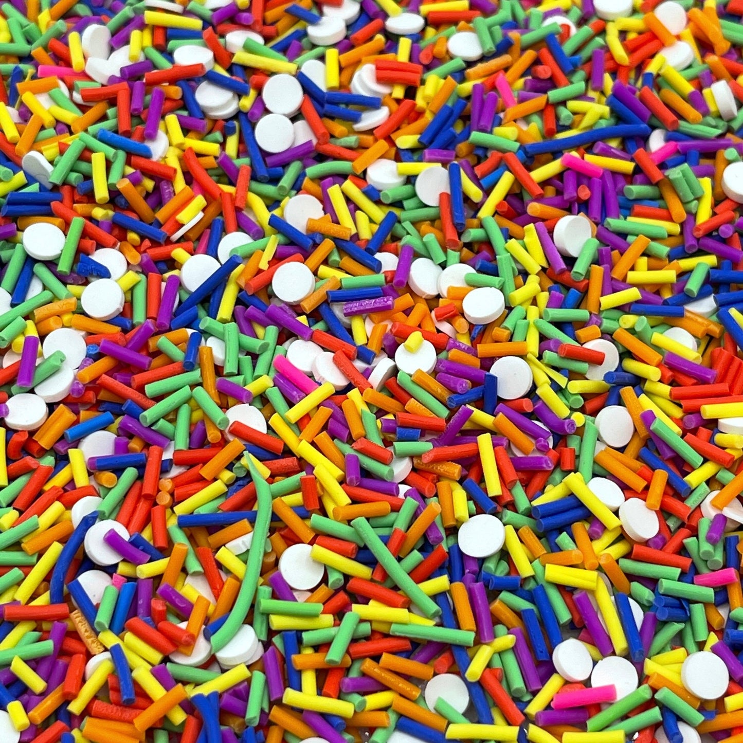 FAKE Rainbow Birthday Confetti Polymer Clay Sprinkle Mix (NOT EDIBLE) D11-12