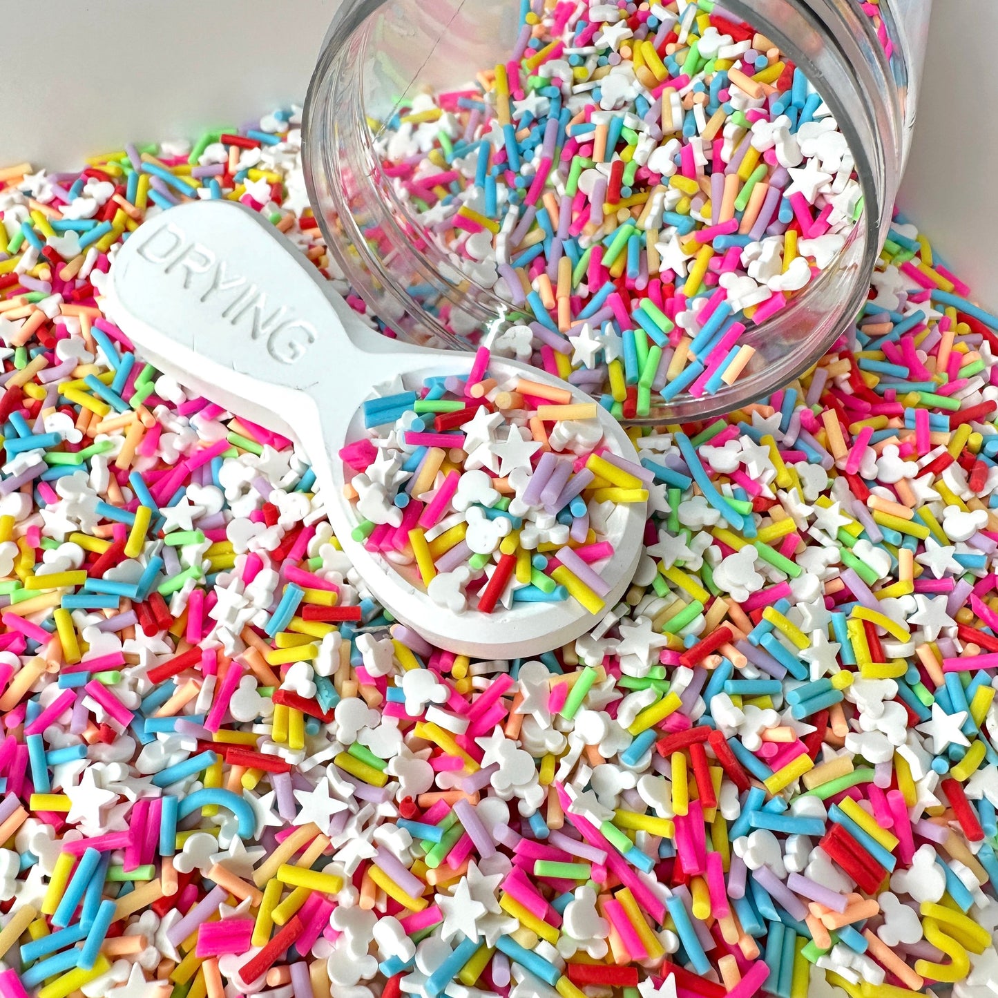 FAKE Rainbow Mouse, Animal Polymer Clay Sprinkle Mix (NOT EDIBLE) D2-22