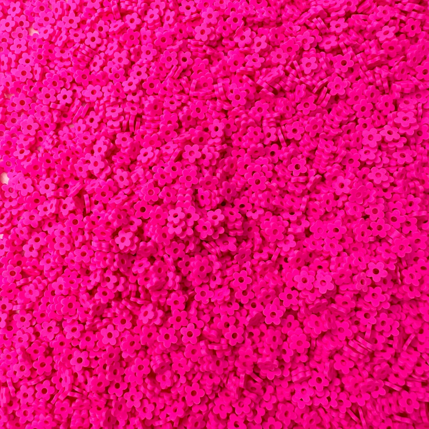 FAKE 5MM Rose Pink Daisy, Floral Polymer Clay Sprinkle (NOT EDIBLE) D38-16