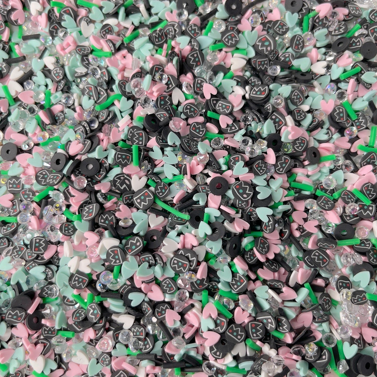 FAKE Royalty Love Mix, Valentine Polymer Clay Sprinkle (NOT EDIBLE) D48-26