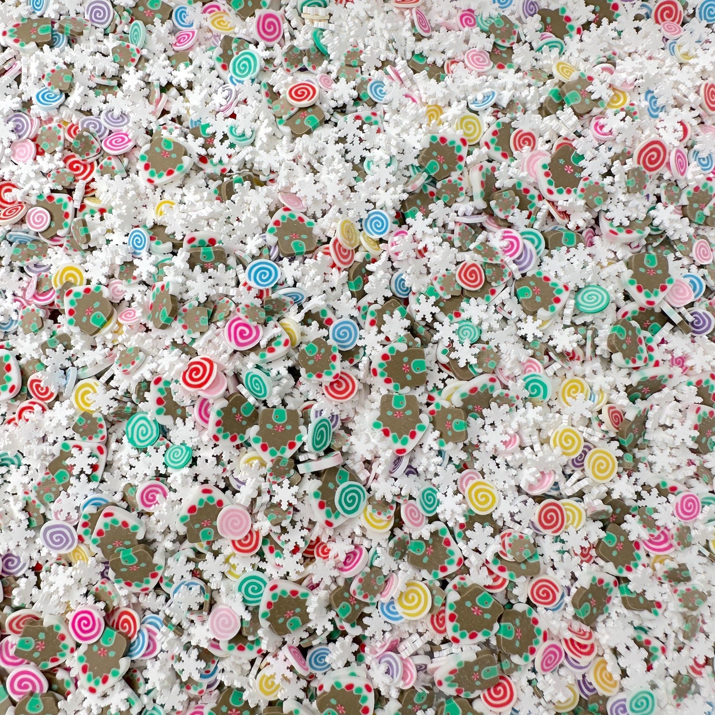 FAKE Snowy Gingerbread House Polymer Clay Sprinkle (NOT EDIBLE) D21-02