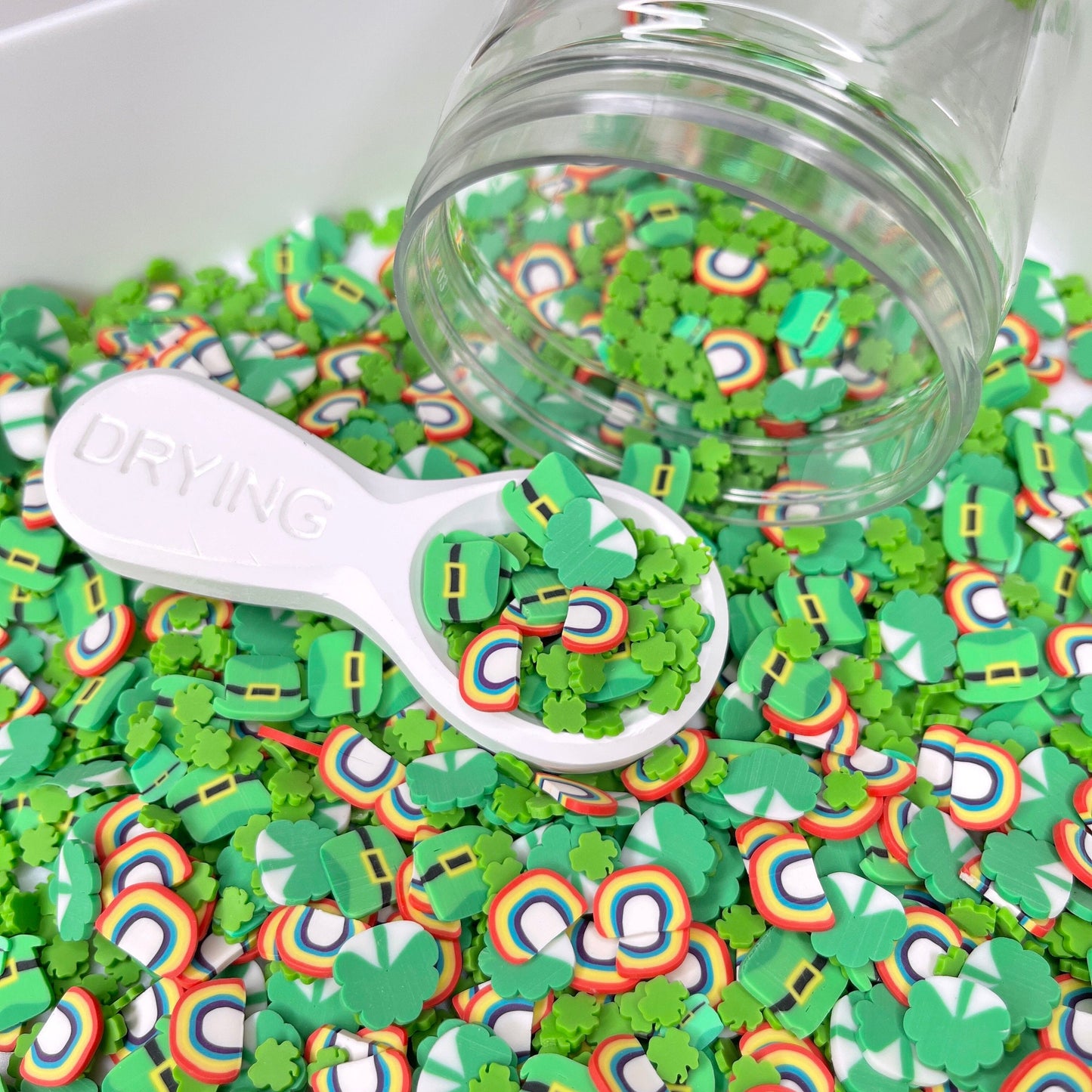 FAKE St. Patricks Day Shamrock Polymer Clay Sprinkle Mix (NOT EDIBLE) D47-04