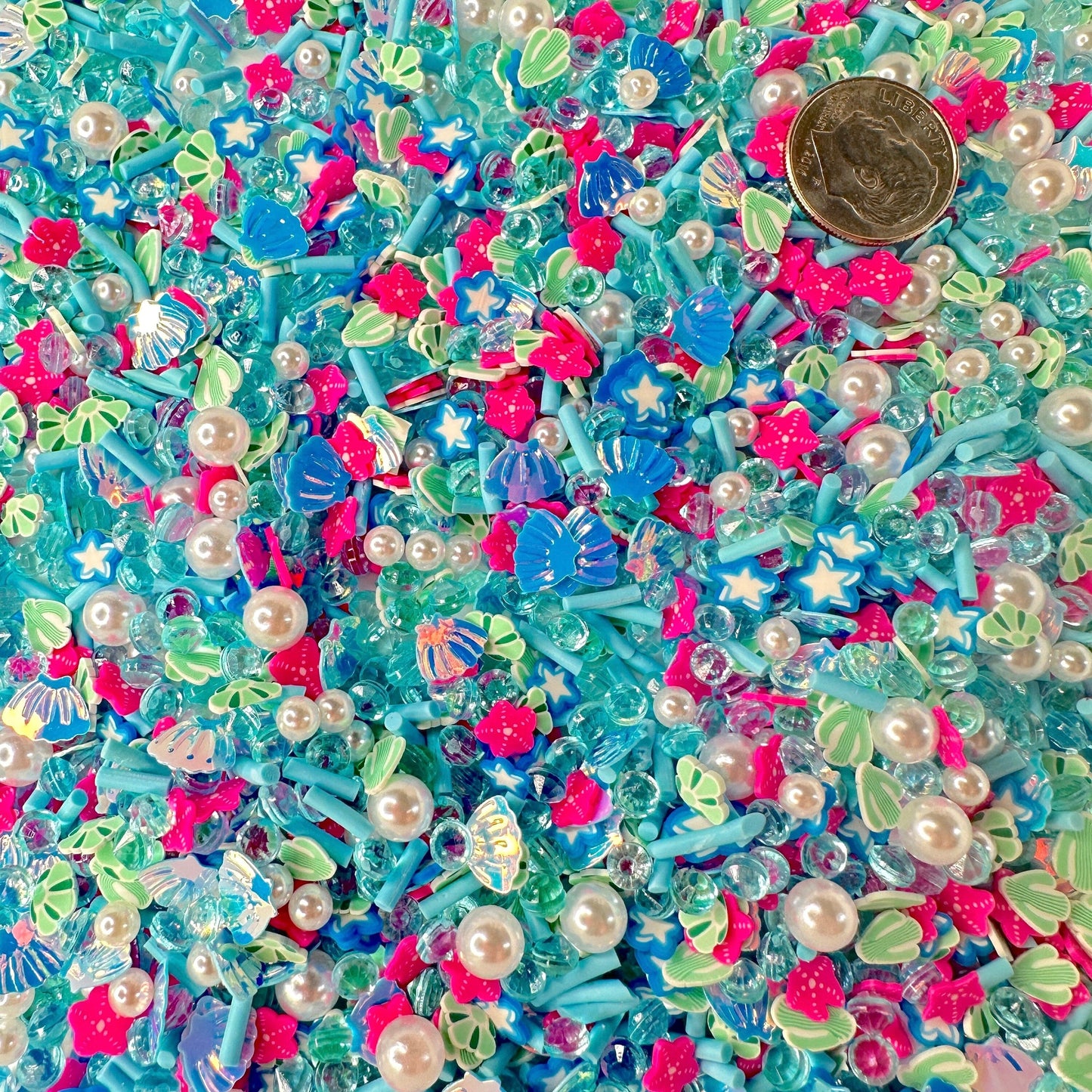 FAKE Under The Sea, Ocean Themed Polymer Clay Sprinkle (NOT EDIBLE) D38-01