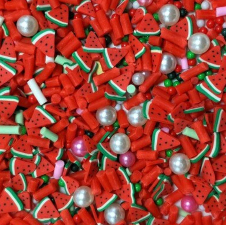 FAKE Watermelon Fruit Polymer Clay Fake Sprinkle Mix (NOT EDIBLE) D10-21